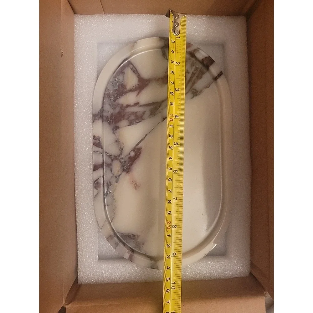 Marble Mix Design Serving Vanity Tray 10 Oval‎